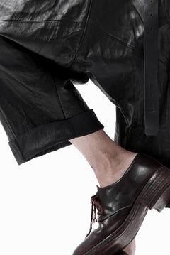 画像をギャラリービューアに読み込む, PAL OFFNER HANG LOOSE TROUSERS / LAMB LEATHER (BLACK)