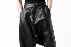 画像をギャラリービューアに読み込む, PAL OFFNER HANG LOOSE TROUSERS / LAMB LEATHER (BLACK)