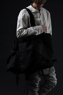 画像をギャラリービューアに読み込む, BORIS BIDJAN SABERI 2WAY TOTE BAG / OBJECT DYED RAMIE "TOTE BAG 2-FBT10004" (BLACK)