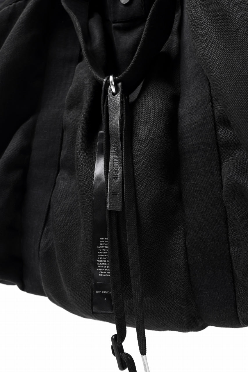 画像をギャラリービューアに読み込む, BORIS BIDJAN SABERI 2WAY TOTE BAG / OBJECT DYED RAMIE "TOTE BAG 2-FBT10004" (BLACK)