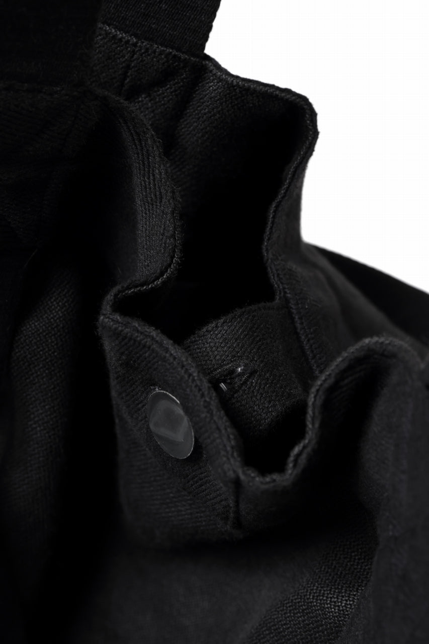 画像をギャラリービューアに読み込む, BORIS BIDJAN SABERI 2WAY TOTE BAG / OBJECT DYED RAMIE "TOTE BAG 2-FBT10004" (BLACK)