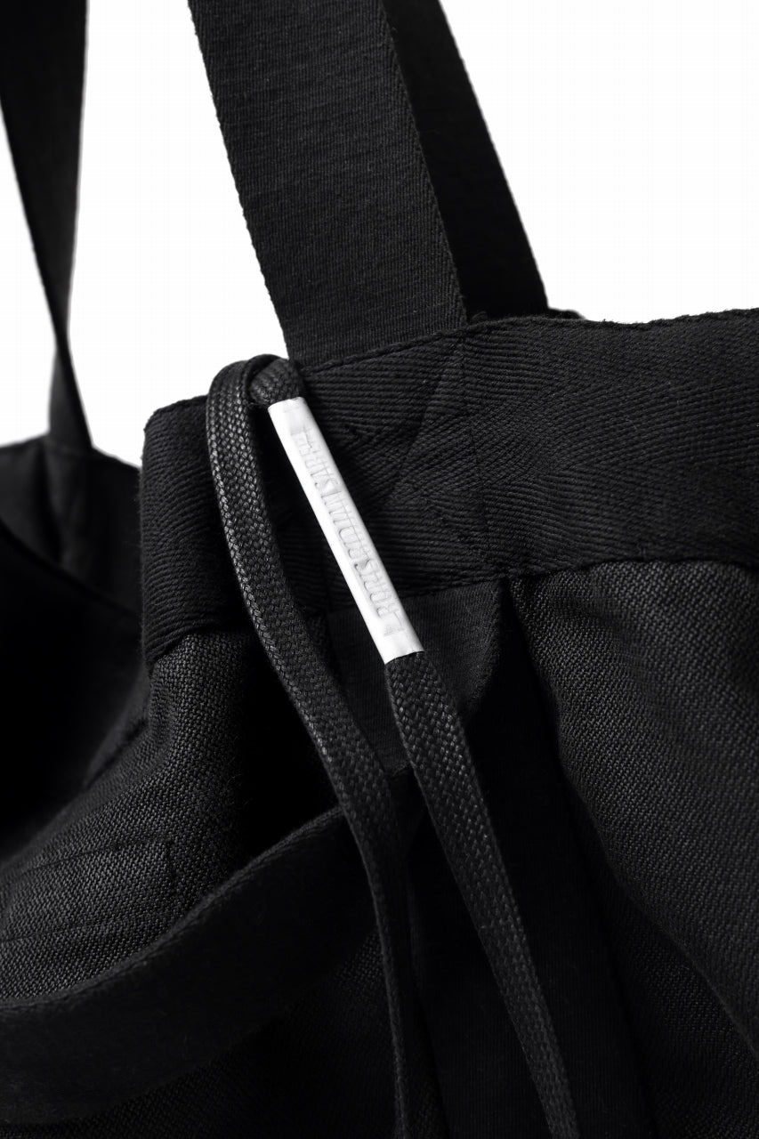 画像をギャラリービューアに読み込む, BORIS BIDJAN SABERI 2WAY TOTE BAG / OBJECT DYED RAMIE "TOTE BAG 2-FBT10004" (BLACK)