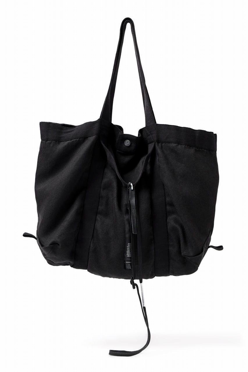 画像をギャラリービューアに読み込む, BORIS BIDJAN SABERI 2WAY TOTE BAG / OBJECT DYED RAMIE "TOTE BAG 2-FBT10004" (BLACK)