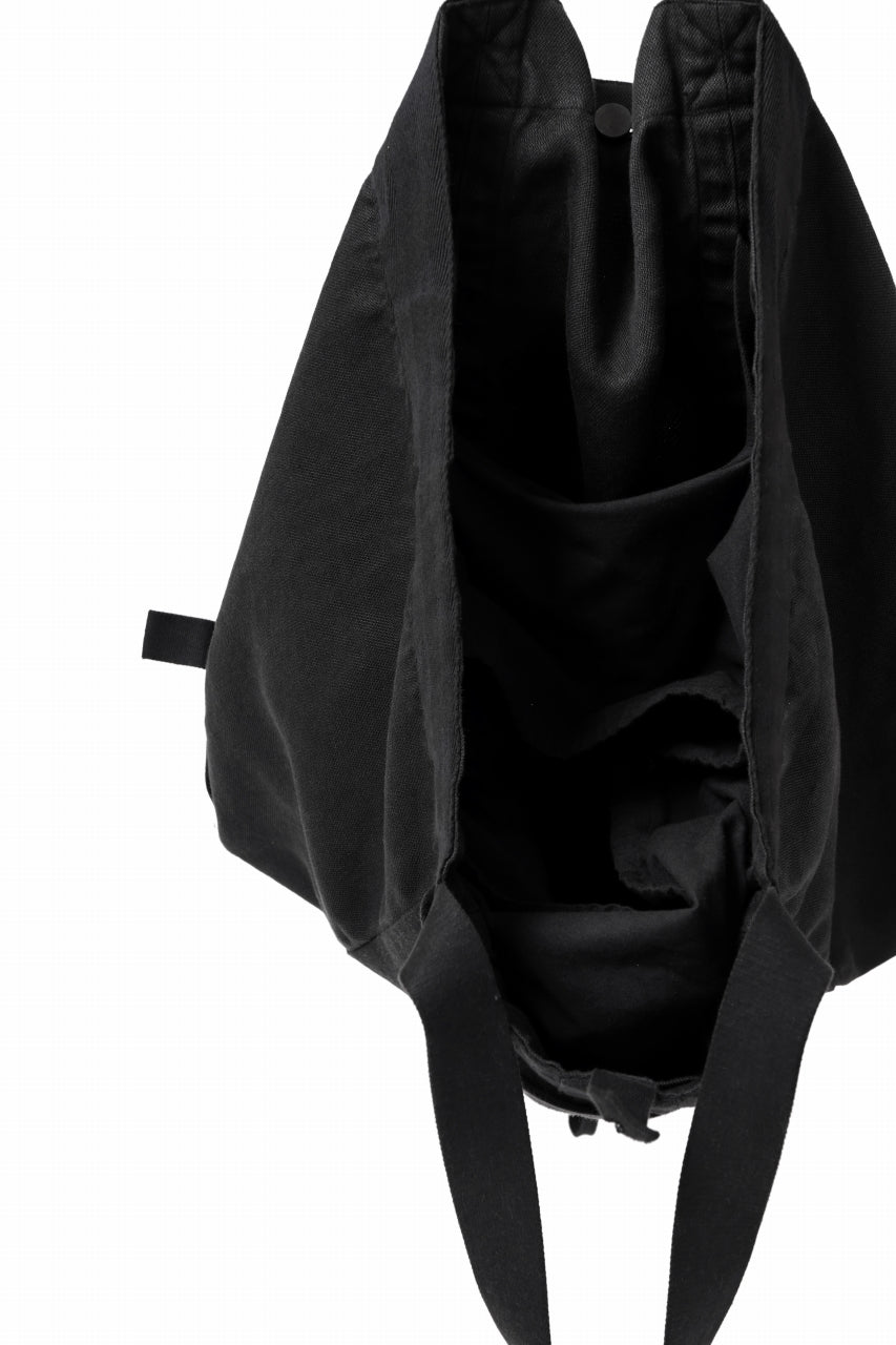 画像をギャラリービューアに読み込む, BORIS BIDJAN SABERI 2WAY TOTE BAG / OBJECT DYED RAMIE "TOTE BAG 2-FBT10004" (BLACK)