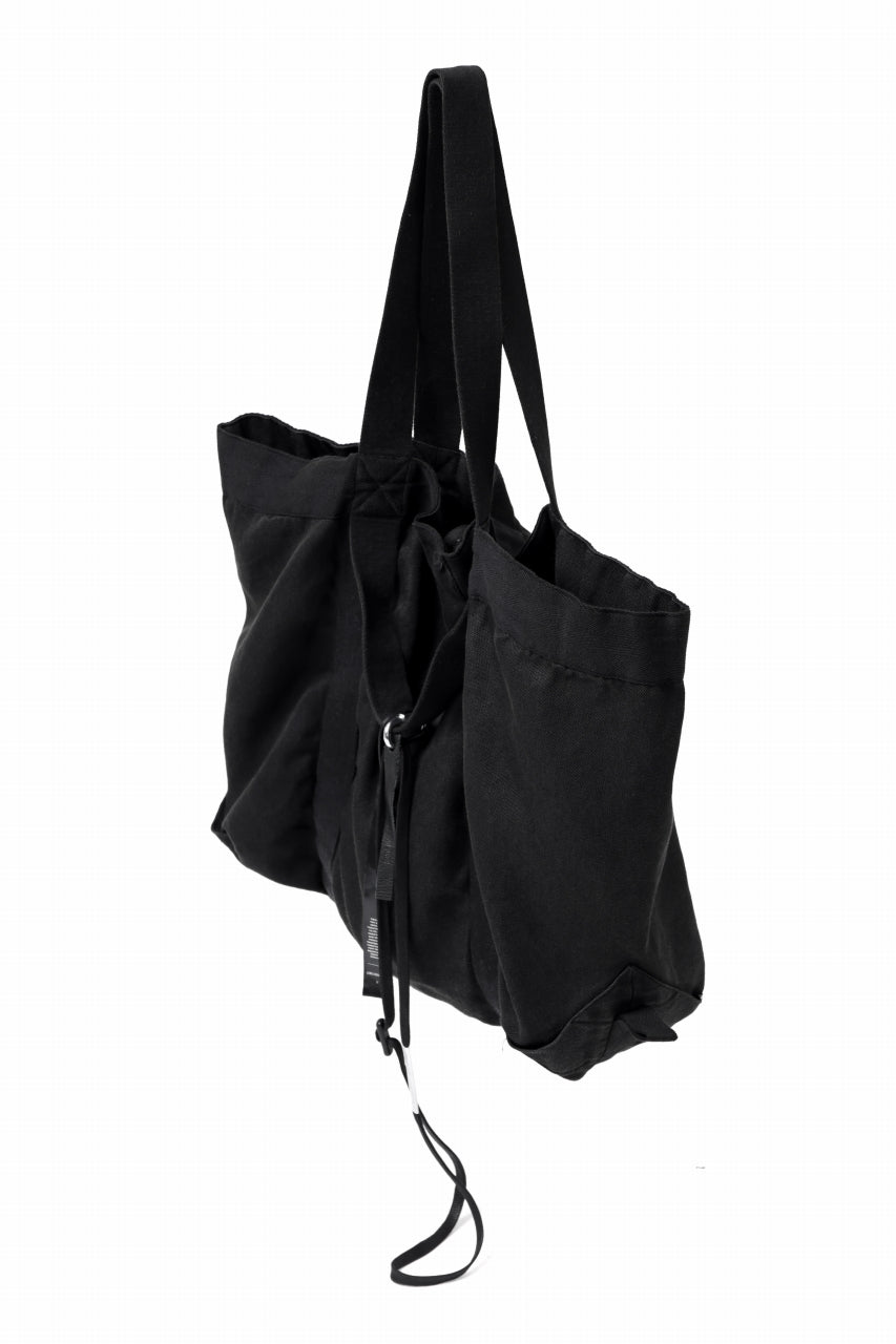 画像をギャラリービューアに読み込む, BORIS BIDJAN SABERI 2WAY TOTE BAG / OBJECT DYED RAMIE "TOTE BAG 2-FBT10004" (BLACK)