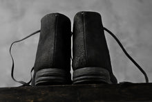 画像をギャラリービューアに読み込む, prtl "one make" Lace Up Boots (JAPAN Cow Reversed Leather / Hand Dyed BLACK)
