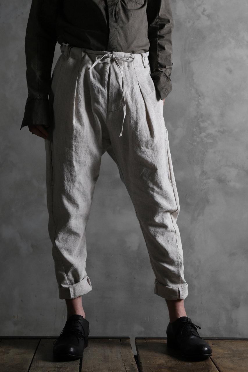 画像をギャラリービューアに読み込む, masnada PANTA BAGGY VAN 6POCKETS / CRUMPLED LINEN COTTON (CHALK)