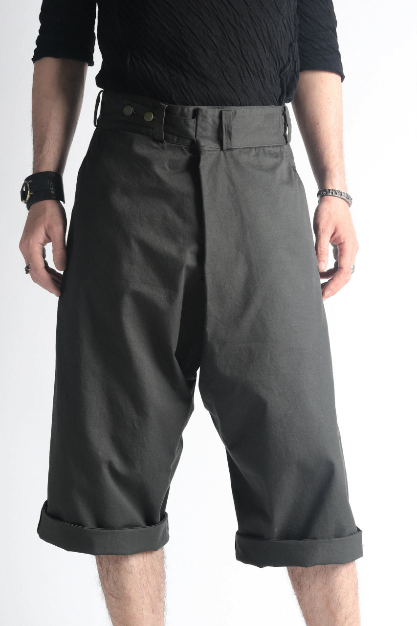 daska wrap cropped pants / organic chino (SUMI-KURO)