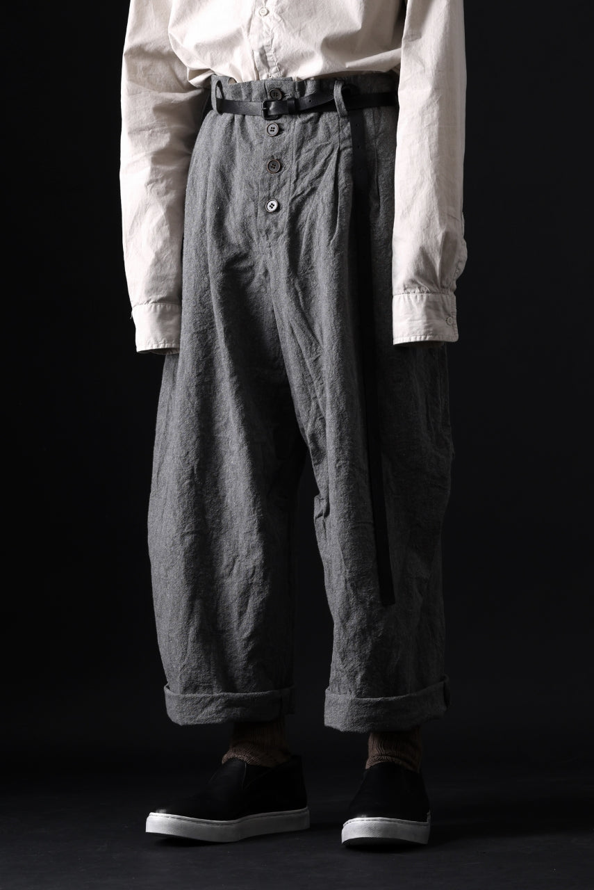 画像をギャラリービューアに読み込む, YUTA MATSUOKA tuck darts pants / washed chambray (dark gray)