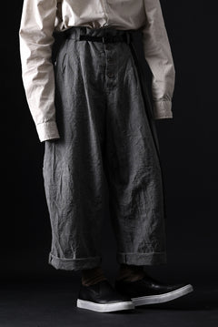 画像をギャラリービューアに読み込む, YUTA MATSUOKA tuck darts pants / washed chambray (dark gray)