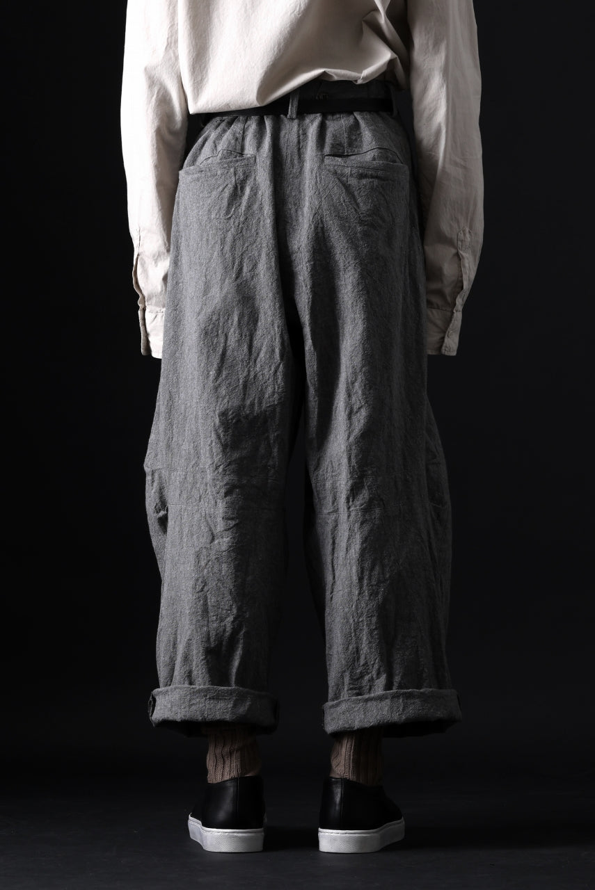 画像をギャラリービューアに読み込む, YUTA MATSUOKA tuck darts pants / washed chambray (dark gray)