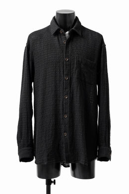 YUTA MATSUOKA plain shirt / dobby check (black)