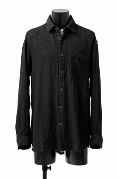 画像をギャラリービューアに読み込む, YUTA MATSUOKA plain shirt / dobby check (black)