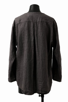 画像をギャラリービューアに読み込む, YUTA MATSUOKA exclusive round neck shirt / brushed linen canvas (brown)