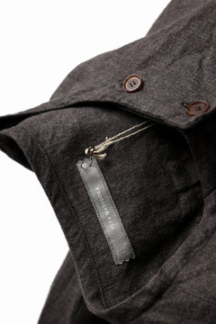 画像をギャラリービューアに読み込む, YUTA MATSUOKA exclusive round neck shirt / brushed linen canvas (brown)