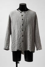 画像をギャラリービューアに読み込む, YUTA MATSUOKA round neck shirt / dead stock slab linen (light grey)