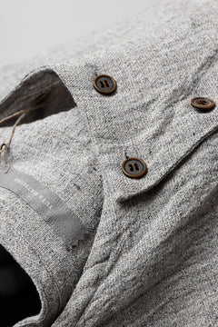 画像をギャラリービューアに読み込む, YUTA MATSUOKA round neck shirt / dead stock slab linen (light grey)