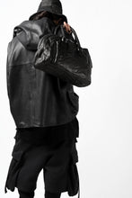 Load image into Gallery viewer, ISAMU KATAYAMA BACKLASH GYM BAG / Italy Shoulder + Steer OBJECT DYED (BLACK)