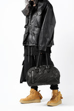 Load image into Gallery viewer, ISAMU KATAYAMA BACKLASH GYM BAG / Italy Shoulder + Steer OBJECT DYED (BLACK)