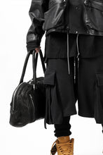 Load image into Gallery viewer, ISAMU KATAYAMA BACKLASH GYM BAG / Italy Shoulder + Steer OBJECT DYED (BLACK)