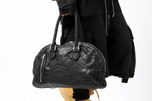 Load image into Gallery viewer, ISAMU KATAYAMA BACKLASH GYM BAG / Italy Shoulder + Steer OBJECT DYED (BLACK)