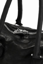 Load image into Gallery viewer, ISAMU KATAYAMA BACKLASH GYM BAG / Italy Shoulder + Steer OBJECT DYED (BLACK)