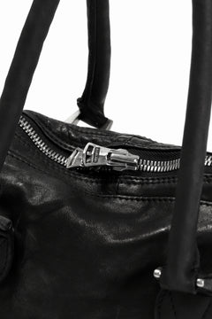 Load image into Gallery viewer, ISAMU KATAYAMA BACKLASH GYM BAG / Italy Shoulder + Steer OBJECT DYED (BLACK)