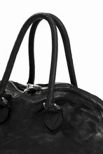 Load image into Gallery viewer, ISAMU KATAYAMA BACKLASH GYM BAG / Italy Shoulder + Steer OBJECT DYED (BLACK)