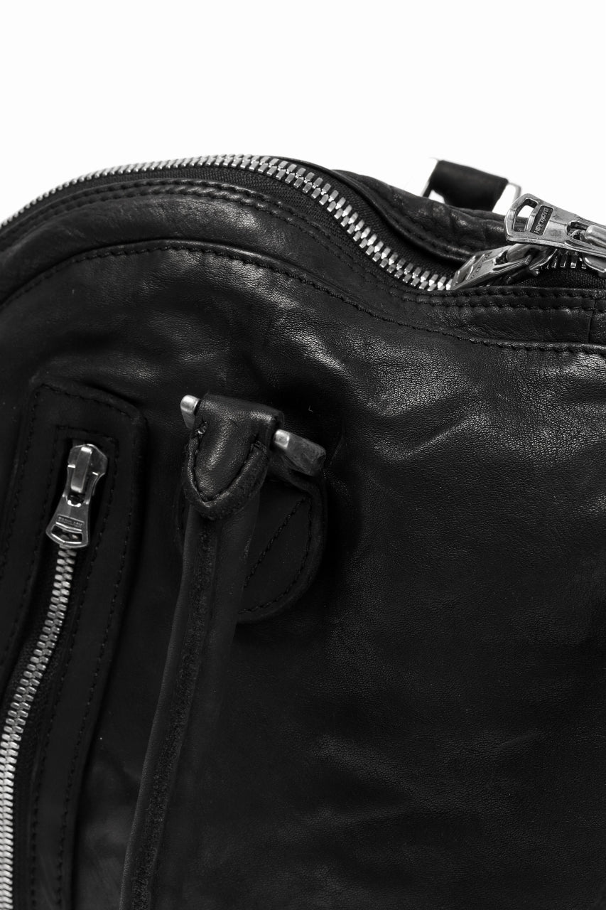 Load image into Gallery viewer, ISAMU KATAYAMA BACKLASH GYM BAG / Italy Shoulder + Steer OBJECT DYED (BLACK)