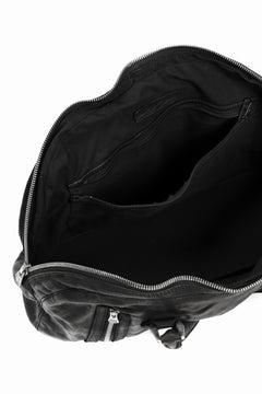 Load image into Gallery viewer, ISAMU KATAYAMA BACKLASH GYM BAG / Italy Shoulder + Steer OBJECT DYED (BLACK)