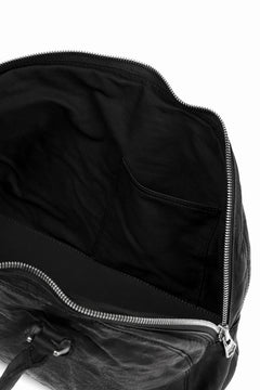 Load image into Gallery viewer, ISAMU KATAYAMA BACKLASH GYM BAG / Italy Shoulder + Steer OBJECT DYED (BLACK)