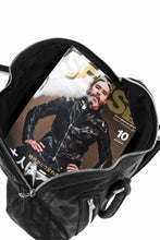 Load image into Gallery viewer, ISAMU KATAYAMA BACKLASH GYM BAG / Italy Shoulder + Steer OBJECT DYED (BLACK)