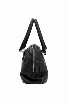 Load image into Gallery viewer, ISAMU KATAYAMA BACKLASH GYM BAG / Italy Shoulder + Steer OBJECT DYED (BLACK)