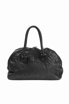 Load image into Gallery viewer, ISAMU KATAYAMA BACKLASH GYM BAG / Italy Shoulder + Steer OBJECT DYED (BLACK)