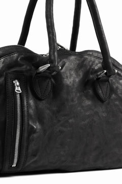 Load image into Gallery viewer, ISAMU KATAYAMA BACKLASH GYM BAG / Italy Shoulder + Steer OBJECT DYED (BLACK)