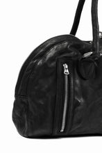 Load image into Gallery viewer, ISAMU KATAYAMA BACKLASH GYM BAG / Italy Shoulder + Steer OBJECT DYED (BLACK)