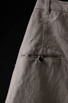 Load image into Gallery viewer, KLASICA BOUNCE fig.1 BOLD CUT OFF SHORTS / 1/8 FRENCH LINEN CANVAS (NATURAL)