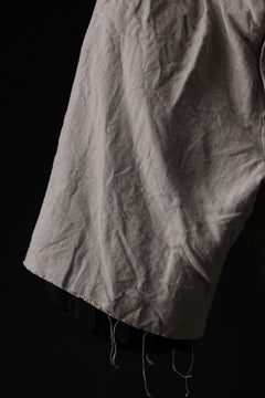 Load image into Gallery viewer, KLASICA BOUNCE fig.1 BOLD CUT OFF SHORTS / 1/8 FRENCH LINEN CANVAS (NATURAL)