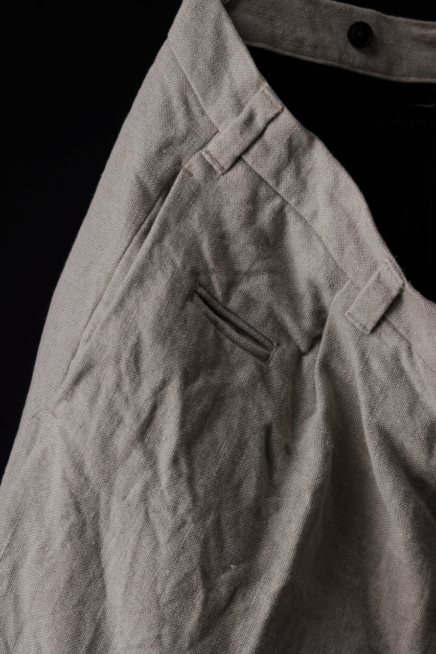 Load image into Gallery viewer, KLASICA BOUNCE fig.1 BOLD CUT OFF SHORTS / 1/8 FRENCH LINEN CANVAS (NATURAL)
