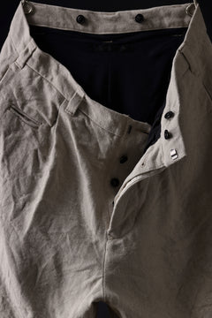 Load image into Gallery viewer, KLASICA BOUNCE fig.1 BOLD CUT OFF SHORTS / 1/8 FRENCH LINEN CANVAS (NATURAL)