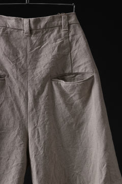 Load image into Gallery viewer, KLASICA BOUNCE fig.1 BOLD CUT OFF SHORTS / 1/8 FRENCH LINEN CANVAS (NATURAL)