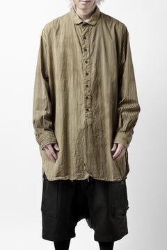 画像をギャラリービューアに読み込む, KLASICA REGULAR COLLAR OVER SIZED SHIRT / GARMENT NATURAL DYED (MULTI MIX STRIPES)