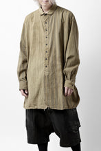 画像をギャラリービューアに読み込む, KLASICA REGULAR COLLAR OVER SIZED SHIRT / GARMENT NATURAL DYED (MULTI MIX STRIPES)