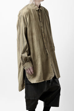 画像をギャラリービューアに読み込む, KLASICA REGULAR COLLAR OVER SIZED SHIRT / GARMENT NATURAL DYED (MULTI MIX STRIPES)