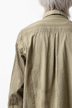 画像をギャラリービューアに読み込む, KLASICA REGULAR COLLAR OVER SIZED SHIRT / GARMENT NATURAL DYED (MULTI MIX STRIPES)