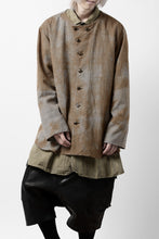 画像をギャラリービューアに読み込む, YUTA MATSUOKA exclusive round neck shirt / mottled dyeing dead stock woven (gingham check)