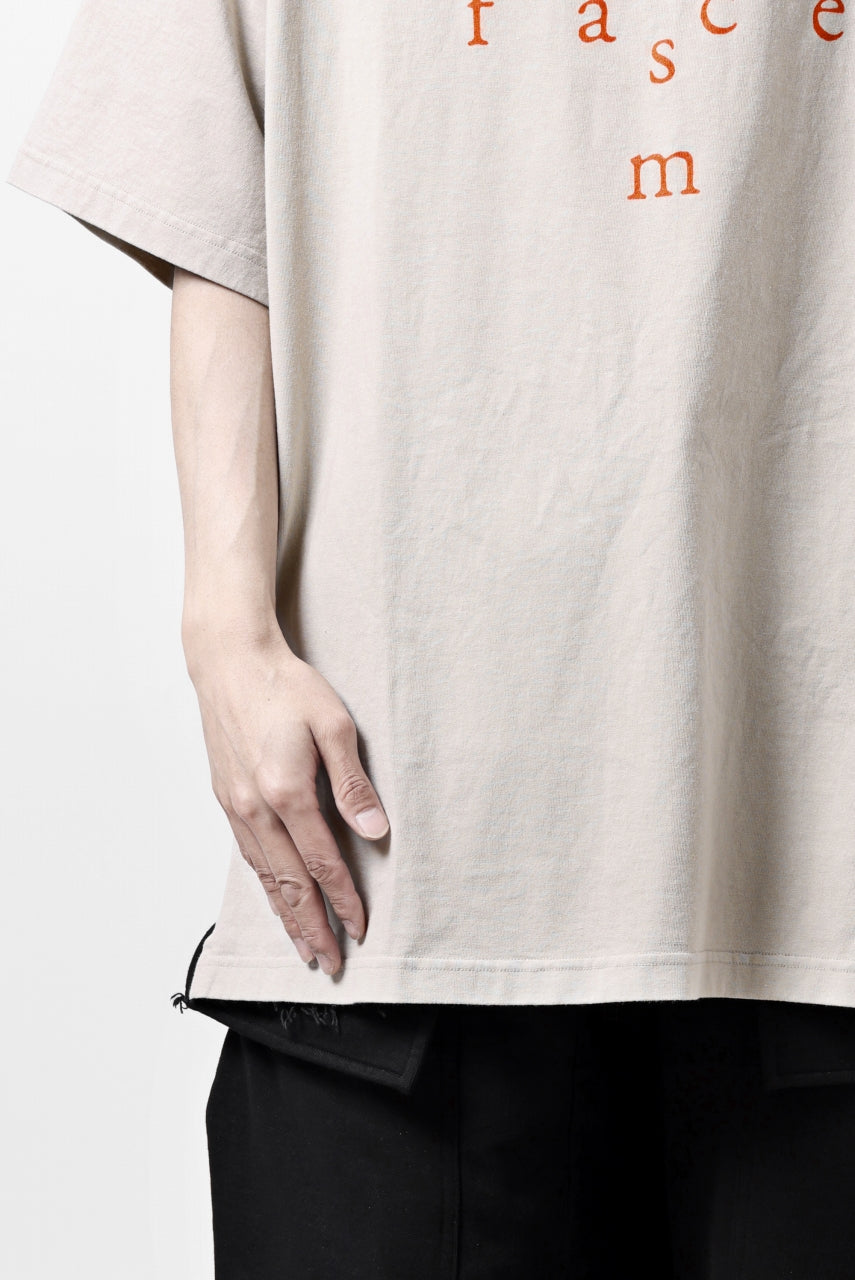 画像をギャラリービューアに読み込む, FACETASM CROSS LOGO PRINT BIG TEE (SAND BEIGE)