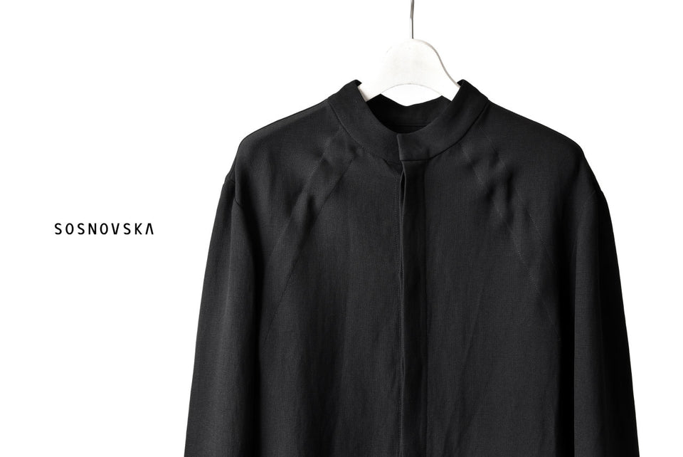 画像をギャラリービューアに読み込む, SOSNOVSKA SIDE SLIT SHIRT (BLACK)