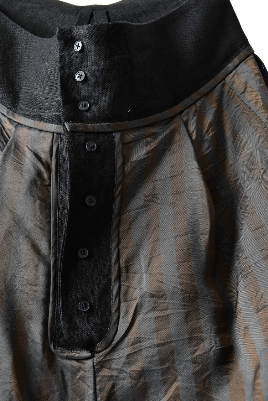画像をギャラリービューアに読み込む, SOSNOVSKA exclusive CLOWN STYLE LINEN PANTS (BLACK)