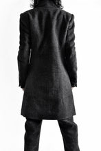 Load image into Gallery viewer, blackcrow standcollar tailorcoat (wool dark check)